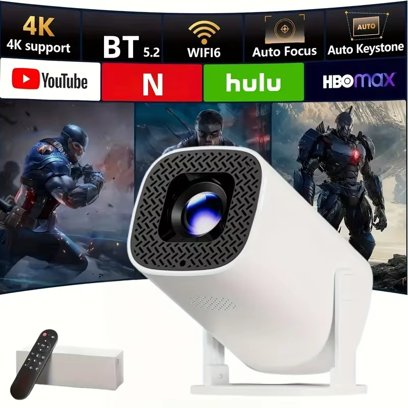 P30PRO Mini Portable 4K LED Projector with 720P Resolution, Ideal for Office, Home, and Holiday Use, Enhanced Fast Focus HY300